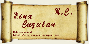 Mina Ćuzulan vizit kartica
